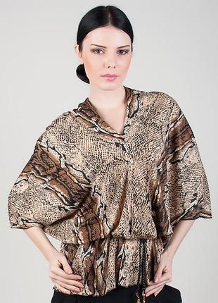 Блуза miss miss 24171*72 женск. светло/коричневый s (51 228)