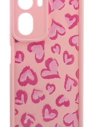 Чехол shock case print для телефона xiaomi redmi a7 pro 4g бампер силиконовый розовый с рисунком сердца