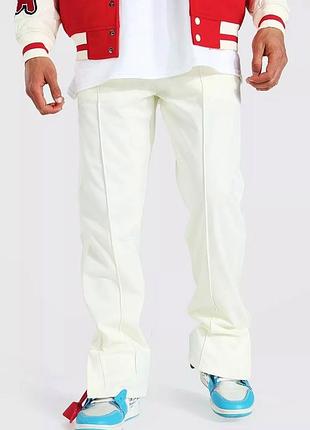 Брюки-джоггеры boohoo Экрю xs/40-42 новые - с разрезами внизу