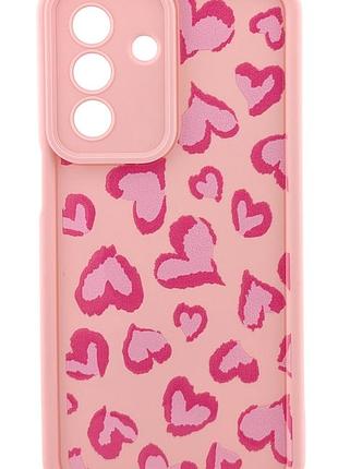 Чохол shock case print для телефона samsung galaxy a27 / a276 бампер силіконовий рожевий з малюнком серця