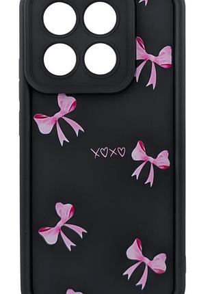 Чохол shock case print для телефона xiaomi 15t бампер силіконовий чорний з малюнком бантики