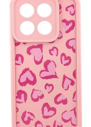 Чохол shock case print для телефона xiaomi 15t бампер силіконовий рожевий з малюнком серця