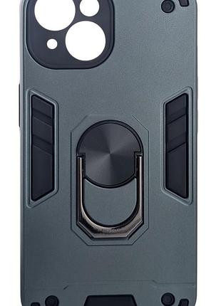 Чехол armored ring для apple iphone 15 противоударный с подставкой кольцо зеленый