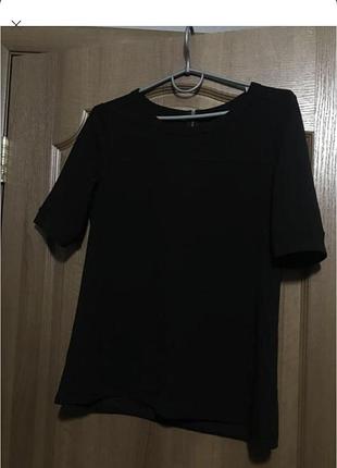 Next💙жіночий одяг/чорна кофта з коротким  рукавом  💛38/м/46