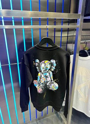 Off-white x kaws чоловічий брендовий світшот кофта реглан батнік