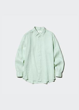 Рубашка льняная uniqlo (477641)