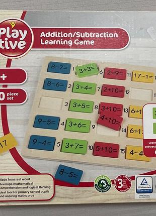Развивающая деревянная игра для детей playtive addition/subtraction learning game, которая предназначена для обучения с добавлением и вычитания.