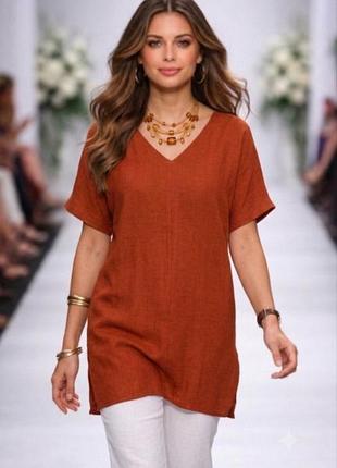 Жіноче плаття сукня туніка блузон теракотового кольору forever21