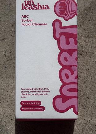 Сорбет для очищення обличчя unleashia - abc sorbet facial cleanser, 120 ml - батч код cgd001