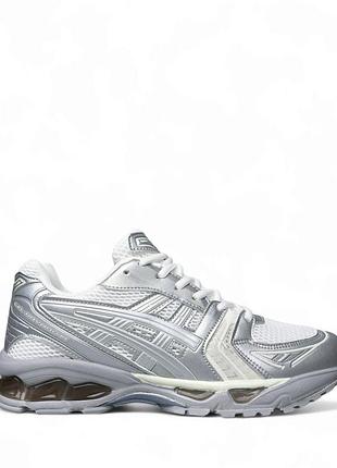 Жіночі кросівки asics gel-kayano 14 silver white сріблясто/білі