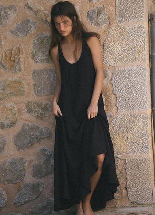Длинное платье из лиоцелла от zara