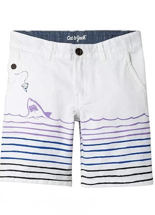 Дитячі чинос-шорти shark print chino shorts від відомого американського бренду cat & jack. для хлопчиків у розмірі 6 (s)