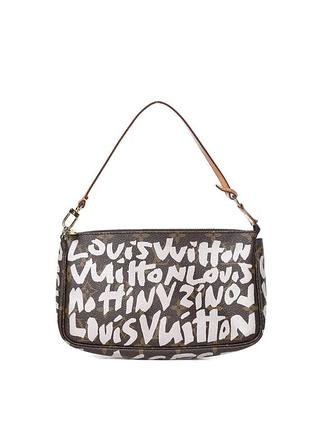 Сумка в стиле louis vuitton graffiti pochette accessoires