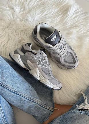 Стильные кроссовки new balance 9060 grey v1 cordura