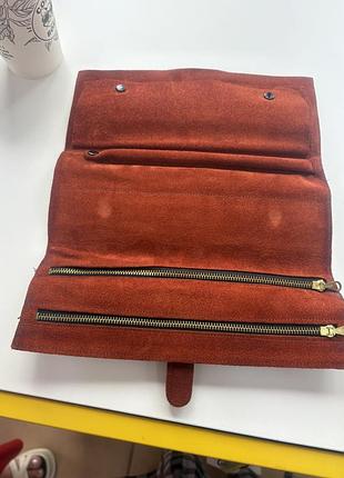 Вінтажний дорожній органайзер (travel wallet), натуральна замша, made in great britain