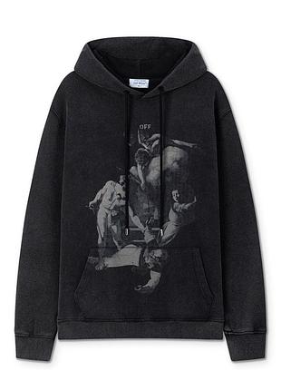 Кофта реглан батник худи с капюшоном off-white мужской