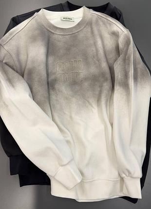 Кофта реглан свитшот miu miu miumiu батник мужской серый