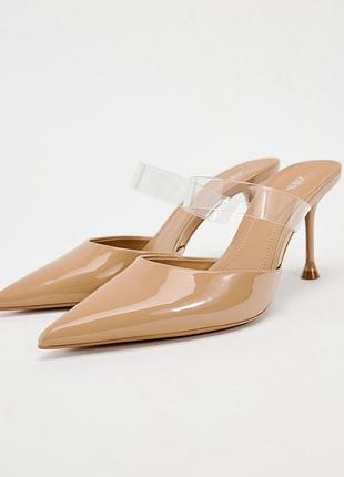 Бежеві мюллі zara
