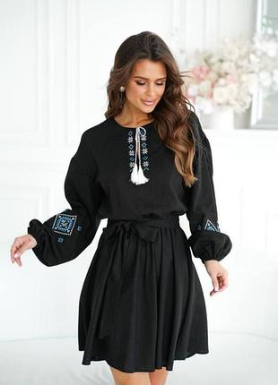 Лляна сукня вишиванка