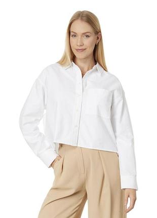 Укороченная рубашка из льна zara