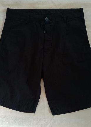Черные мужские шорты h&amp;m divided (р. 30) — 100% хлопок, состояние новых