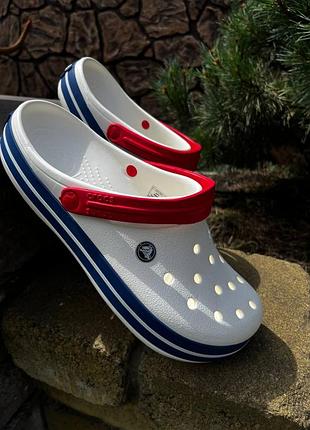 Крокси сабо crocs crocband clog унісекс white blue крокси сабо crocs crocband crocs crocs