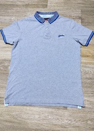 Чоловіча футболка поло superdry, розмір l.