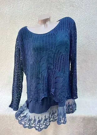 Кофточка в стиле бохо,р48-50💙💙💙
