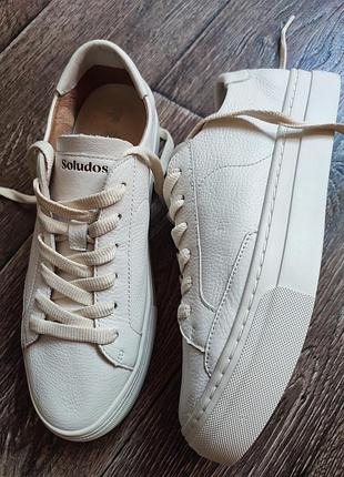 Белые кроссовки soludos / the ibiza platform sneaker / натуральная кожа ➡️ 39р (7uk)