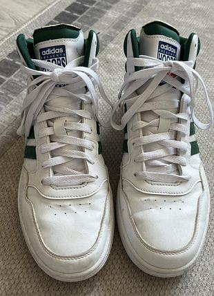 Кросівки adidas hoops 3.0 mid білого кольору,оригінал р. 40.5 (25.5 см)
