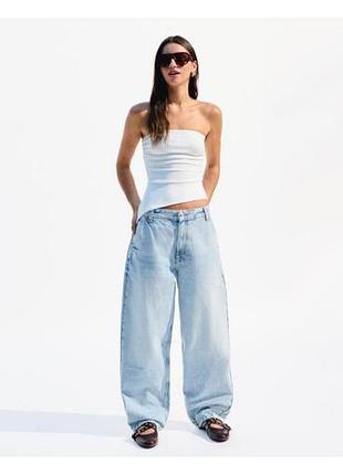 Жіночі джинси skater бренд bershka блакитного кольору розмір 36
