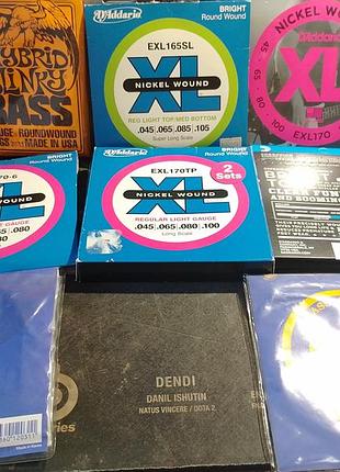Струны для электрической бас-гитары ernie ball. d'addario 4-6 струн ausa