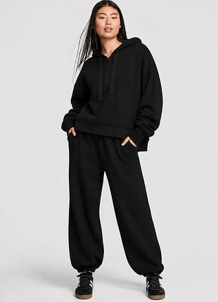 Жіночий спортивний комплект на флісі (худі+штани) victorias secret pink campus fleece