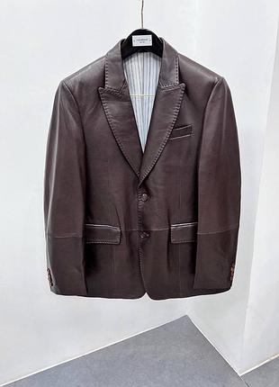 Чоловічий піджак з натуральної шкіри brunello cucinelli