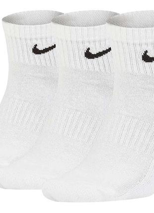 Шкарпетки чоловічі nike u nk everyday cush ankle 3pr (sx7667-100)