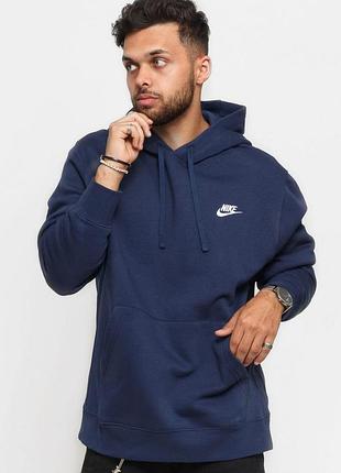 Бомбер чоловічий nike m nsw club hoodie po bb (bv2654-410)