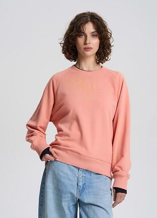 Світшот-реглан жіночий у кораловому кольорі, 2xl
