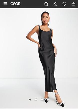 Атласна сукня-комбінація asos розмір xs-s