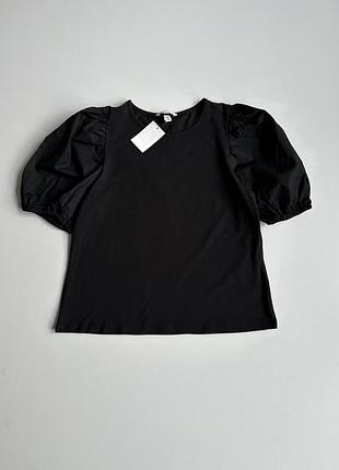 Футболка базова чорного кольору бавовна h&m