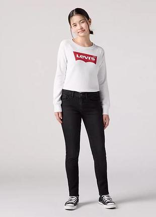 Джинси levi's для дівчинки 710 skinny підросткові чорний (356 pvu black (164 (16a))