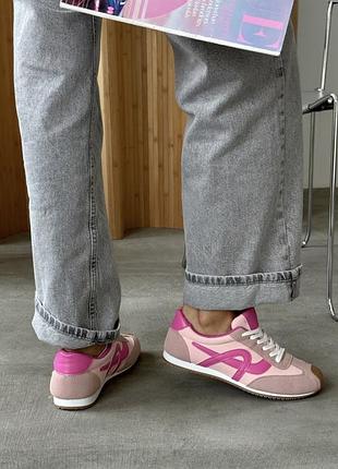 Кроссовки, кеды в стиле loewe женские розовый 36 (24 см) (2027 pink)