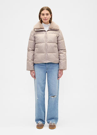 Пуховик gap relaxed short ruffer jacket размер xl