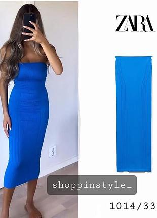 Сукня zara бандо по фігурі плаття zara з періорацією в рубчик