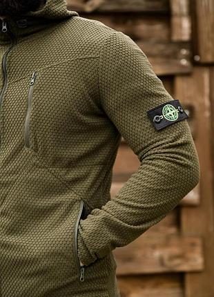 Флисовая термокофта stone island олива 2