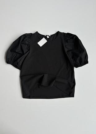 Футболка чорна бавовна h&m