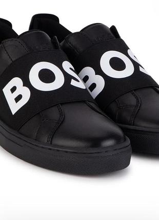 Кожаные слипоны boss kidswear (модель j29299) 40 размер стелька 25 см