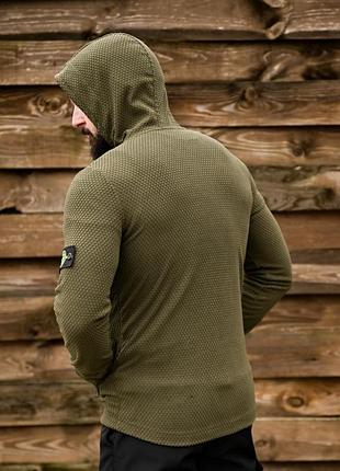 Флисовая термокофта stone island олива l 3