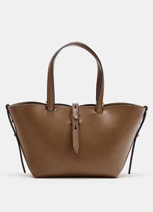 Коричнева сумка zara