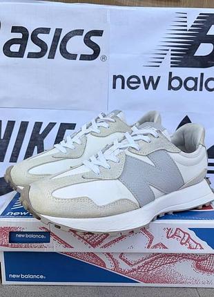 Кроссовки new balance 327 замшевые кожаные