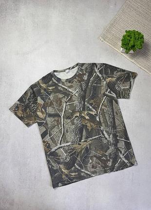 Вінтажна тактична камо футболка realtree оригінал y2k skate